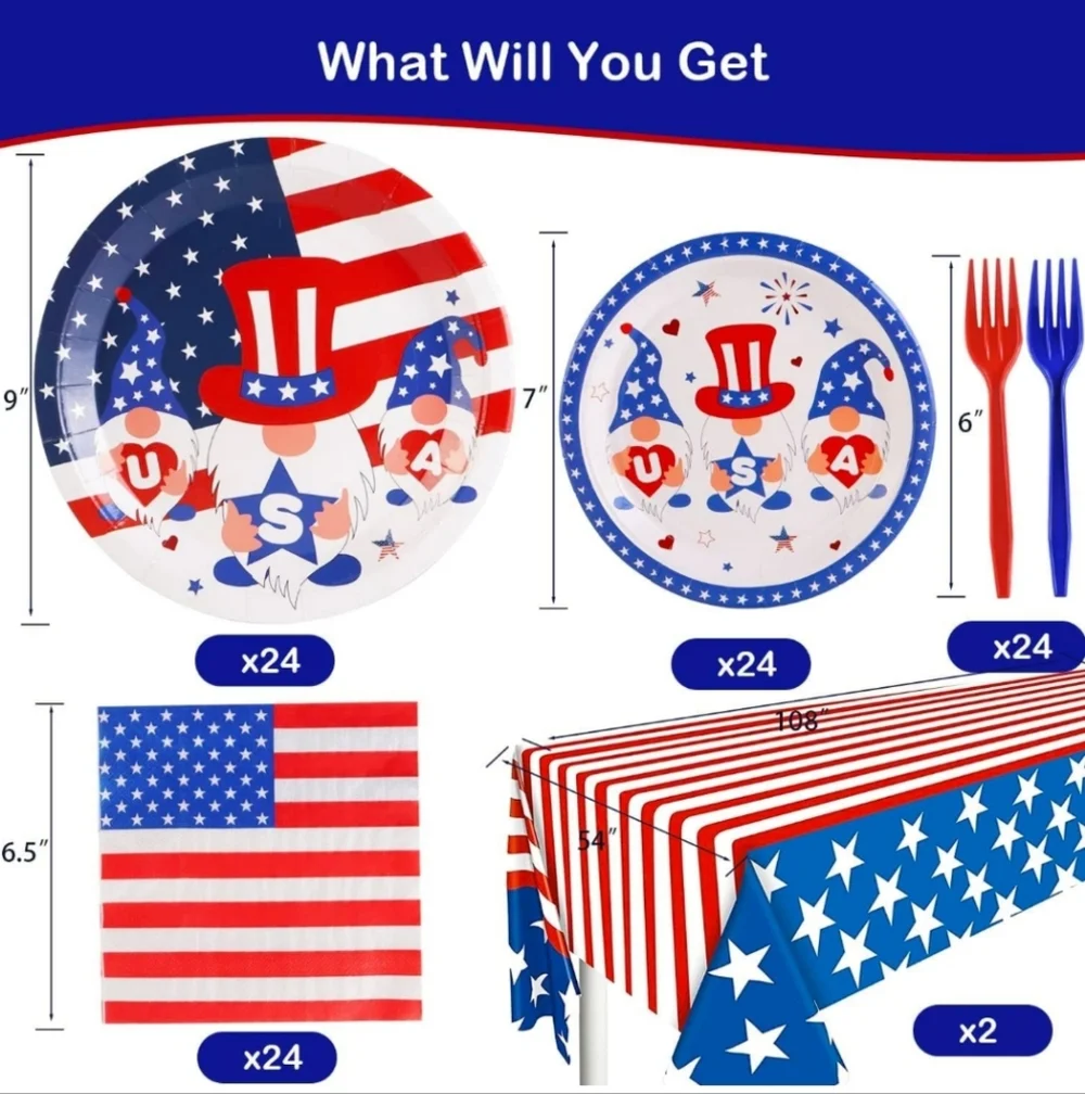 98 Ct 4th Of July Supplies
